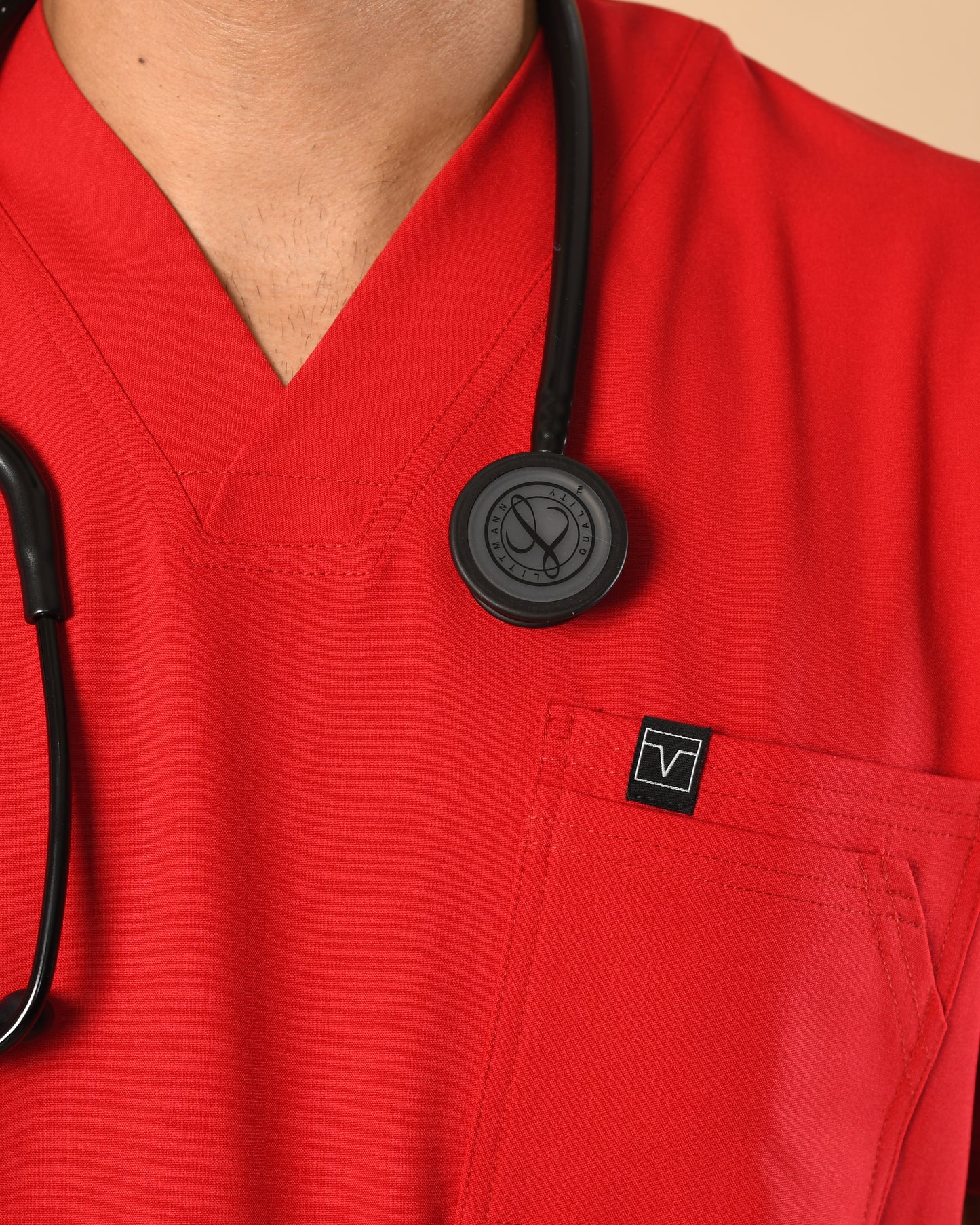 Scrub Clasico Caballero Rojo