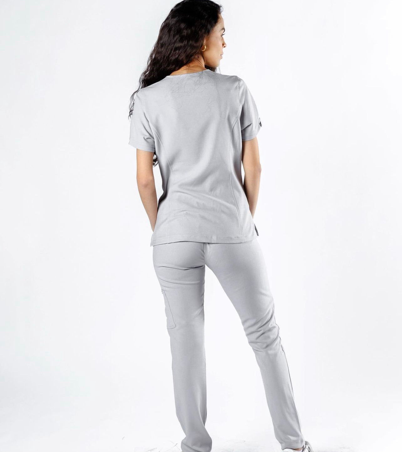 Scrub Clásico Dama Gris Perla