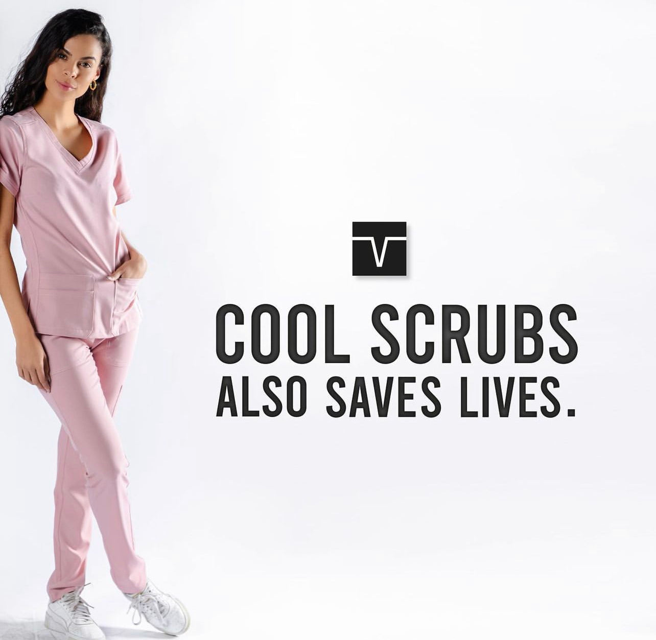 Scrub Clásico Dama Rosa palo