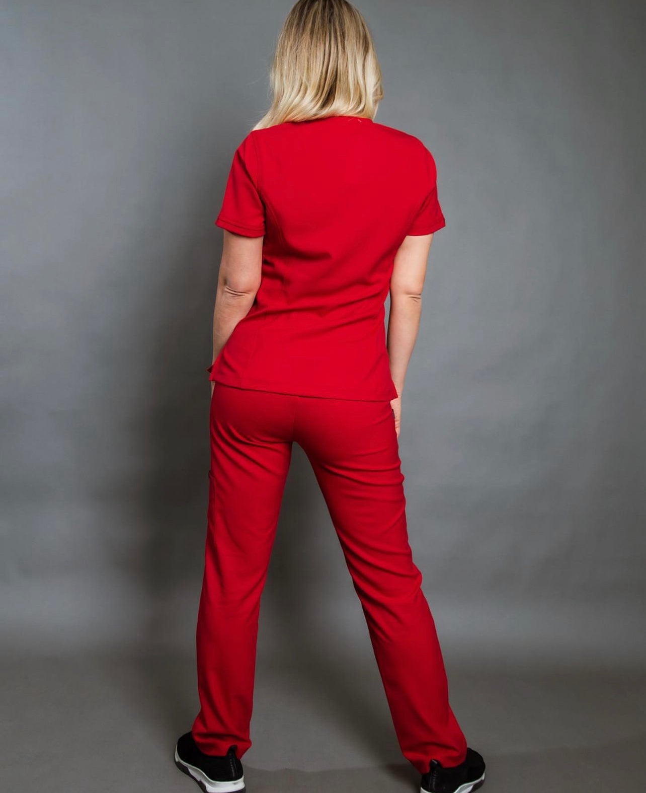 Scrub Clásico Dama Rojo