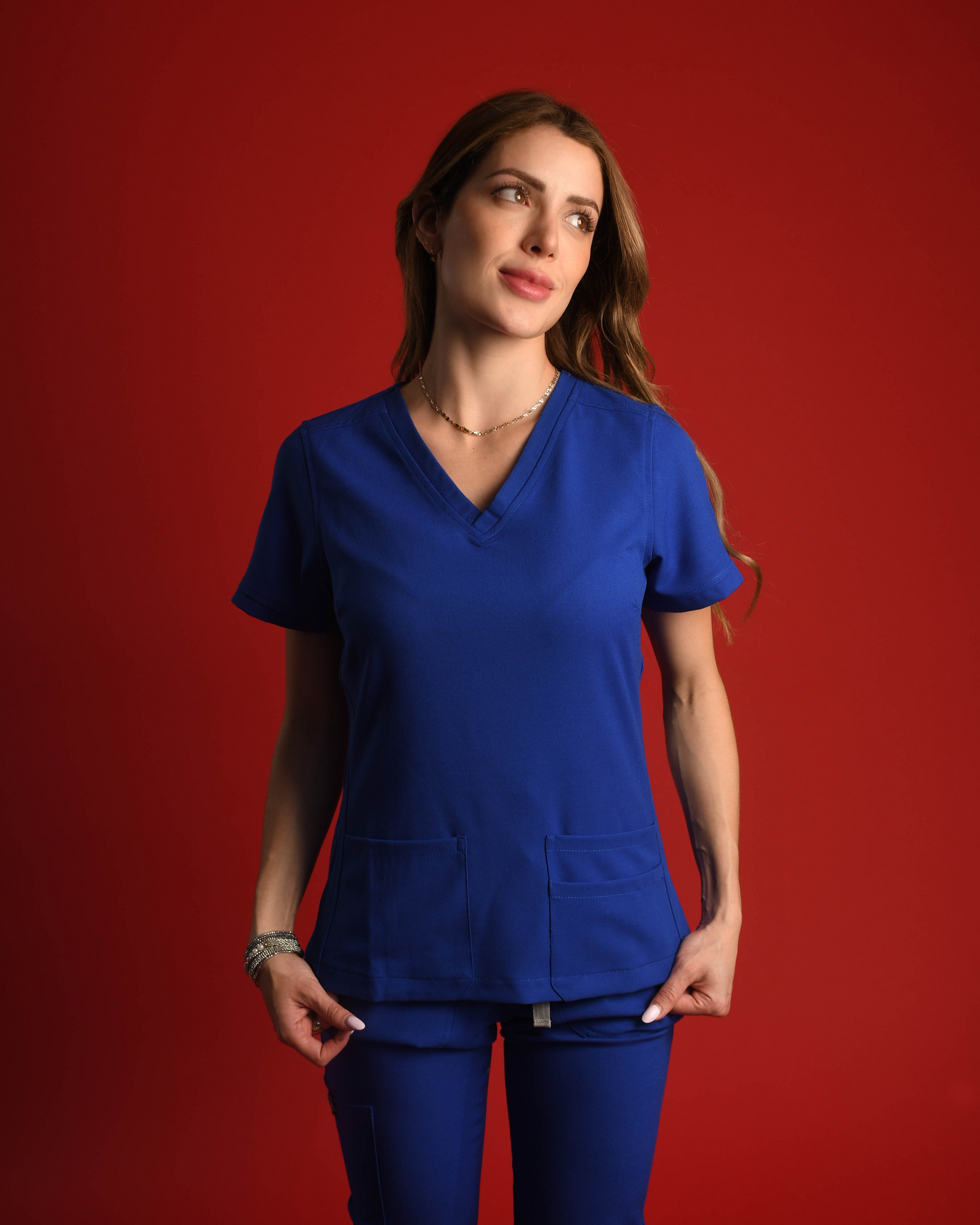 Scrub Clásico Dama Azul Rey