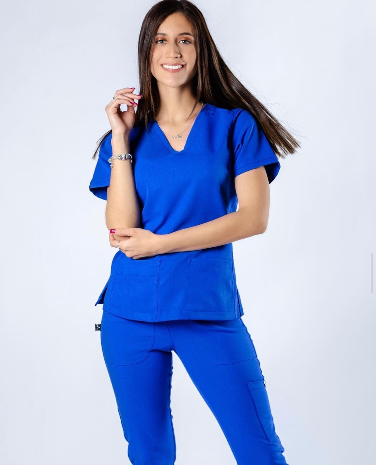 Royal Blue Ladies Scrub Jogger